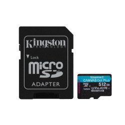 512GB microSDXC Canvas Go Plus Gen4 200MB/s A2 U3 V30 Card + Adapter