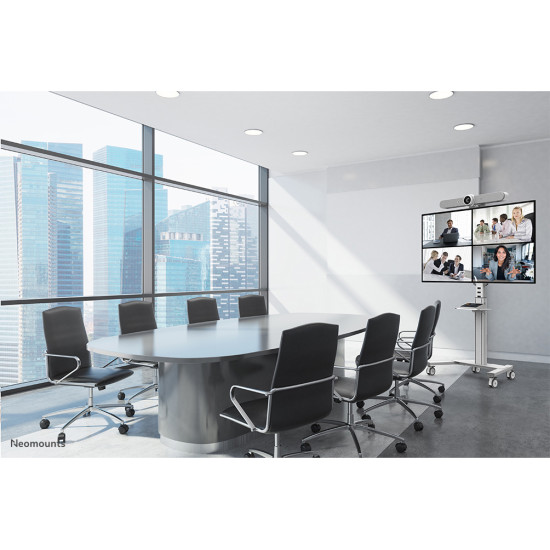 NEOMOUNTS BY NEWSTAR SELECT MOBILE DISPLAY FLOOR STAND (32-75") 10 CM. WHEELS WHITE NEOMOUNTS BY NEWSTAR SELECT MOBILE DISPLAY FLOOR STAND (32-75") 10 CM. WHEELS WHITE
