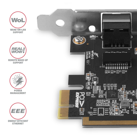 Axagon PCEE-GRF network card Internal Ethernet 1000 Mbit/s Axagon PCEE-GRF network card Internal Ethernet 1000 Mbit/s