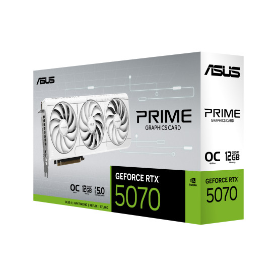 Graphics Card|ASUS|NVIDIA GeForce RTX 5070|12 GB|GDDR7|192 bit|Triple slot Fansink|1xHDMI|3xDisplayPort|PRIME-RTX5070-O12G-WHITE