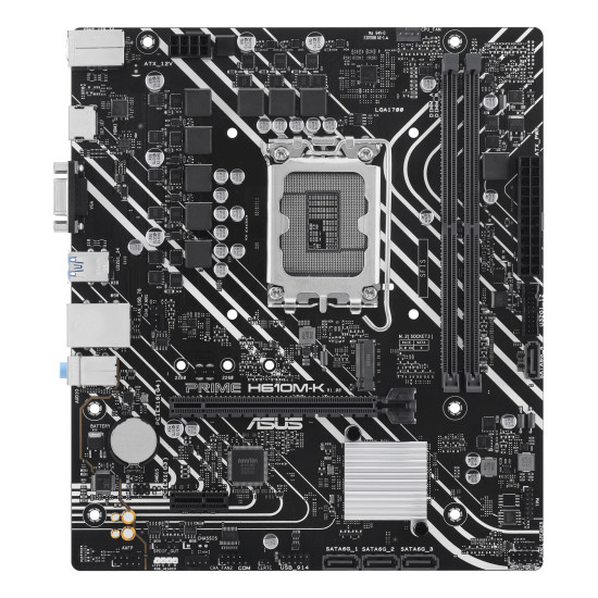 Mainboard|ASUS|Intel H610|LGA1700|Micro-ATX|Memory DDR5|Memory slots 2|1xPCI-Express 3.0 1x|1xPCI-Express 4.0 16x|1xM.2|1x15pin D-sub|1xHDMI|4xUSB 2.0|2xUSB 3.2|1xPS/2|1xRJ45|3xAudio port|PRIMEH610M-K Mainboard|ASUS|Intel H610|LGA1700|Micro-ATX|Memory DDR5|Memory slots 2|1xPCI-Express 3.0 1x|1xPCI-Express 4.0 16x|1xM.2|1x15pin D-sub|1xHDMI|4xUSB 2.0|2xUSB 3.2|1xPS/2|1xRJ45|3xAudio port|PRIMEH610M-K