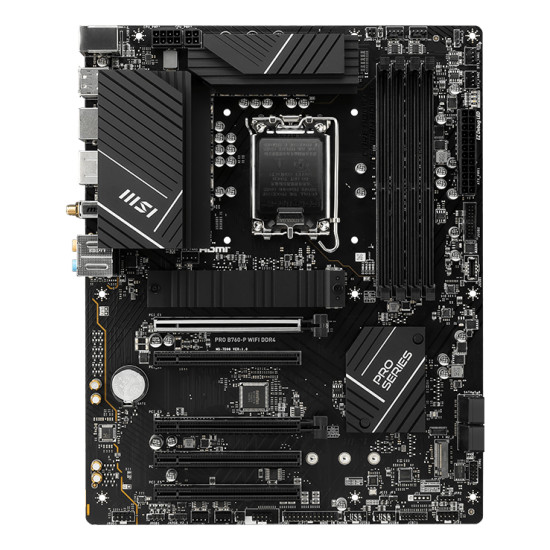Mainboard|MSI|Intel B760 Express|LGA1700|ATX|Memory DDR4|Memory slots 4|5xPCI-Express 5.0 16x|2xM.2|1xHDMI|1xDisplayPort|4xUSB 2.0|2xUSB 3.2|1xUSB-C|1xPS/2|1xOptical S/PDIF|1xRJ45|5xAudio port|PROB760-PWIFIDDR4 Mainboard|MSI|Intel B760 Express|LGA1700|ATX|Memory DDR4|Memory slots 4|5xPCI-Express 5.0 16x|2xM.2|1xHDMI|1xDisplayPort|4xUSB 2.0|2xUSB 3.2|1xUSB-C|1xPS/2|1xOptical S/PDIF|1xRJ45|5xAudio port|PROB760-PWIFIDDR4