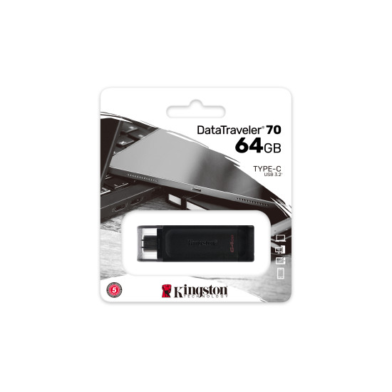 Kingston Technology DataTraveler 64GB USB-C 3.2 Gen 1 70 Kingston Technology DataTraveler 64GB USB-C 3.2 Gen 1 70