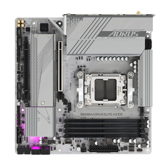 Mainboard|GIGABYTE|AMD B650|SAM5|Micro-ATX|Memory DDR5|Memory slots 4|1xPCI-Express 4.0 4x |1xPCI-Express 4.0 16x|2xM.2|1xHDMI|1xDisplayPort|4xUSB 2.0|7xUSB 3.2|1xUSB-C|1xOptical S/PDIF|1xRJ45|2xAudio port|B650MAELITEAXICE1.1 Mainboard|GIGABYTE|AMD B650|SAM5|Micro-ATX|Memory DDR5|Memory slots 4|1xPCI-Express 4.0 4x |1xPCI-Express 4.0 16x|2xM.2|1xHDMI|1xDisplayPort|4xUSB 2.0|7xUSB 3.2|1xUSB-C|1xOptical S/PDIF|1xRJ45|2xAudio port|B650MAELITEAXICE1.1