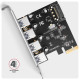 PCEU-430RS PCIe controller 4x ext. USB-A 5Gbps port PCEU-430RS PCIe controller 4x ext. USB-A 5Gbps port