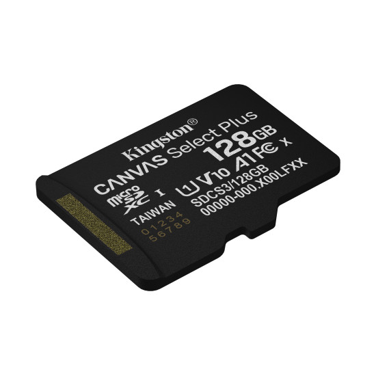 Kingston 128GB microSDXC Canvas Select Plus Gen3 150MB/s A1 Card + Adapter