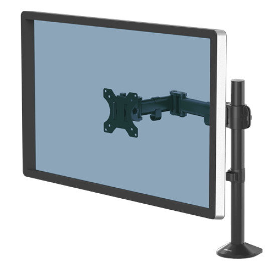 Fellowes Reflex Monitor Arm - Monitor Mount for 8KG 32 Inch Screens - Adjustable Monitor Desk Mount - Tilt 45° Pan 180° Rotation 360°, VESA 75 x 75/100 x 100 - Black Fellowes Reflex Monitor Arm - Monitor Mount for 8KG 32 Inch Screens - Adjustable Monitor Desk Mount - Tilt 45° Pan 180° Rotation 360°, VESA 75 x 75/100 x 100 - Black
