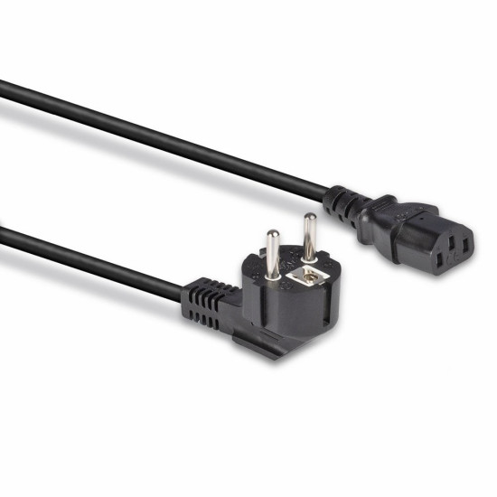 Lindy 3m Schuko 2 Pin Plug to IEC C13 Power Cable, Black Lindy 3m Schuko 2 Pin Plug to IEC C13 Power Cable, Black