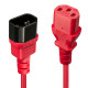 Lindy 0.5m IEC Extension Cable, Red