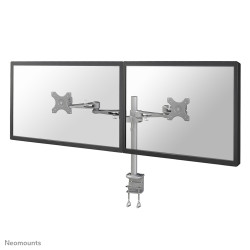 NEWSTAR FLAT SCREEN DESK MOUNT (CLAMP)  10-27" SILVER