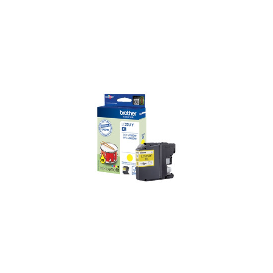 Brother LC22UY ink cartridge 1 pc(s) Original Yellow Brother LC22UY ink cartridge 1 pc(s) Original Yellow