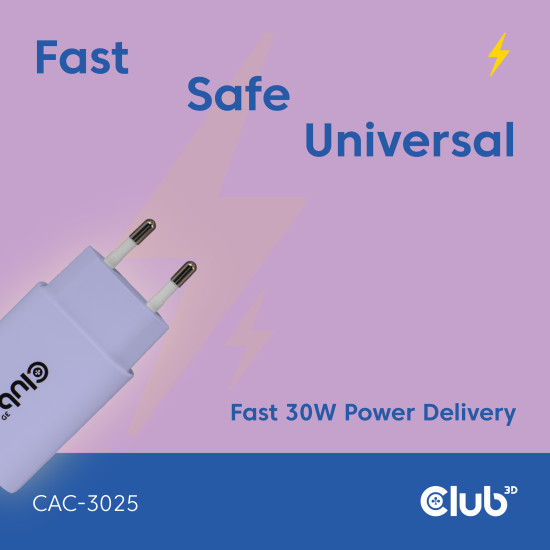 2-Pack USB-C® Charger 30Watt Purple 2-Pack USB-C® Charger 30Watt Purple