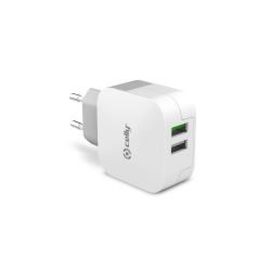 CELLY TRAVEL CHARGER TURBO 2USB 3.4A CELLY TRAVEL CHARGER TURBO 2USB 3.4A