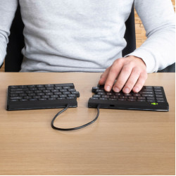 Ergonomic keyboard R-Go Split Break with break software, ergonomic split keyboard, QWERTY (US), Bluetooth, black