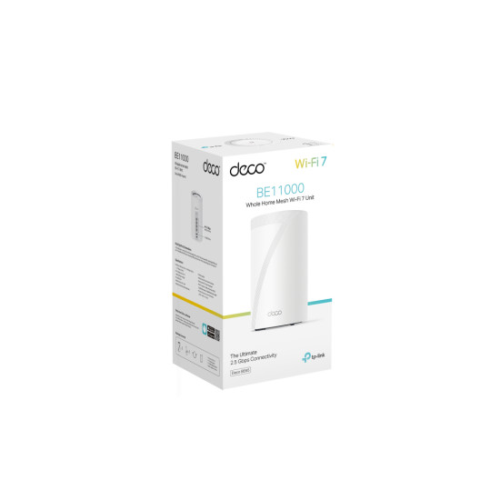 Wireless Router|TP-LINK|Wireless Access Point / Router|9300 Mbps|Mesh|Wi-Fi 7|USB 3.0|4x2.5GbE|LAN \ WAN ports 4|Number of antennas 4|DECO_BE65(1-PACK) Wireless Router|TP-LINK|Wireless Access Point / Router|9300 Mbps|Mesh|Wi-Fi 7|USB 3.0|4x2.5GbE|LAN \ WAN ports 4|Number of antennas 4|DECO_BE65(1-PACK)