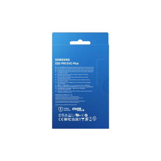 SSD|SAMSUNG|990 EVO Plus|1TB|M.2|PCIe Gen5|NVMe|TLC|Write speed 6300 MBytes/sec|Read speed 7150 MBytes/sec|2.38mm|TBW 1200 TB|MZ-V9S1T0BW SSD|SAMSUNG|990 EVO Plus|1TB|M.2|PCIe Gen5|NVMe|TLC|Write speed 6300 MBytes/sec|Read speed 7150 MBytes/sec|2.38mm|TBW 1200 TB|MZ-V9S1T0BW