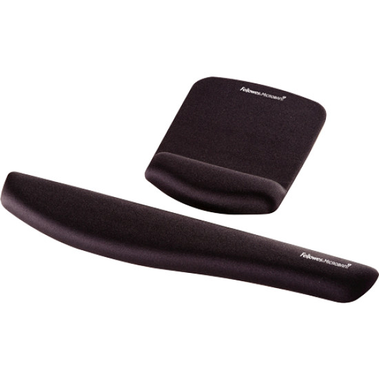 Fellowes Mouse Mat Wrist Support - PlushTouch Mouse Pad with Non Slip Rubber Base & Antibacterial Protection - Ergonomic Mouse Mat for Computer, Laptop, Home Office Use - Black Fellowes Mouse Mat Wrist Support - PlushTouch Mouse Pad with Non Slip Rubber Base & Antibacterial Protection - Ergonomic Mouse Mat for Computer, Laptop, Home Office Use - Black