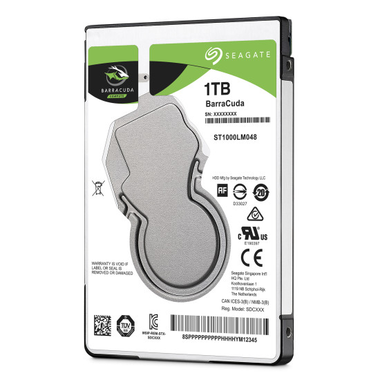 HDD|SEAGATE|Barracuda|1TB|SATA 3.0|128 MB|5400 rpm|2,5"|Thickness 7mm|ST1000LM048