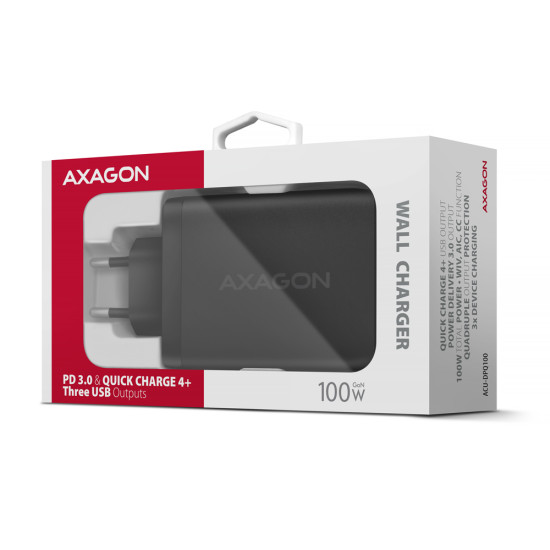 MOBILE CHARGER WALL USB 100W/GAN 3PORT ACU-DPQ100 AXAGON MOBILE CHARGER WALL USB 100W/GAN 3PORT ACU-DPQ100 AXAGON