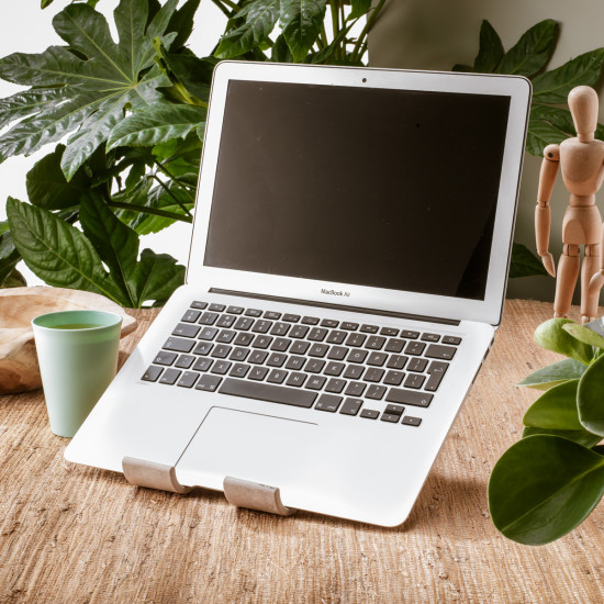 Laptop and tablet stand R-Go Treepod, ergonomic and modular, adjustable, biobased