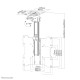 Neomounts FPMA-C020BLACK Monitor/TV mount ceiling 10-40" - h 26,5-40 cm Neomounts FPMA-C020BLACK Monitor/TV mount ceiling 10-40" - h 26,5-40 cm