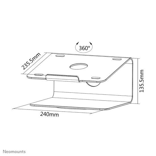 Neomounts NSLS050 Laptop stand 10-17" - rotatable - universal Neomounts NSLS050 Laptop stand 10-17" - rotatable - universal