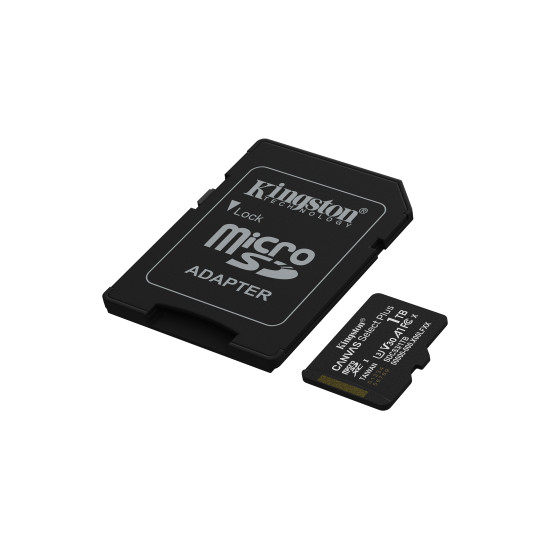 1TB microSDXC Canvas Select Plus Gen3 150MB/s A1 Card + Adapter 1TB microSDXC Canvas Select Plus Gen3 150MB/s A1 Card + Adapter