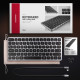 KEYBOARD + I/O HUB 9IN1/0.6M HMC-KB-US AXAGON KEYBOARD + I/O HUB 9IN1/0.6M HMC-KB-US AXAGON