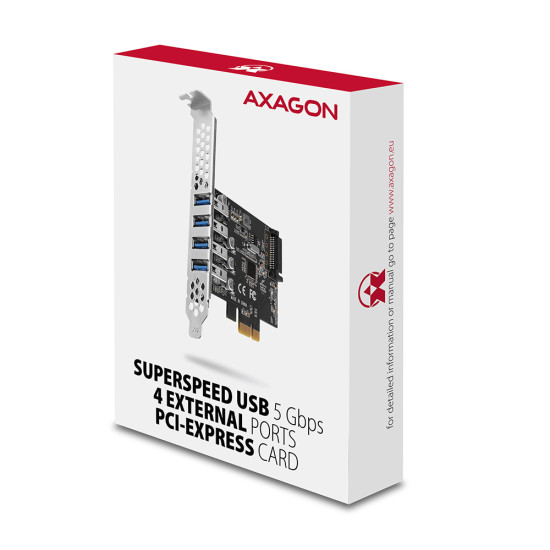 I/O CARD USB PCIE 4PORT/PCEU-43RS AXAGON I/O CARD USB PCIE 4PORT/PCEU-43RS AXAGON