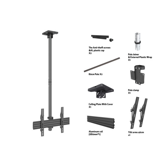 Multibrackets M Ceiling Mount Pro MBC1U Multibrackets M Ceiling Mount Pro MBC1U