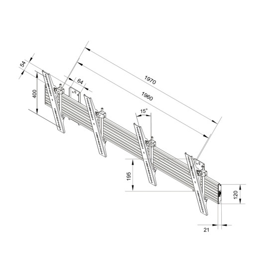 M Wallmount Pro MBW2U Tilt Black