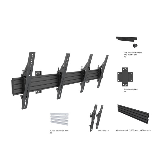 M Wallmount Pro MBW2U Tilt Black