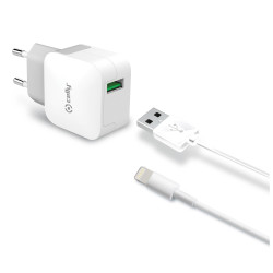 CELLY TRAVEL CHARGER TURBO +  LIGHTNING CABLE
