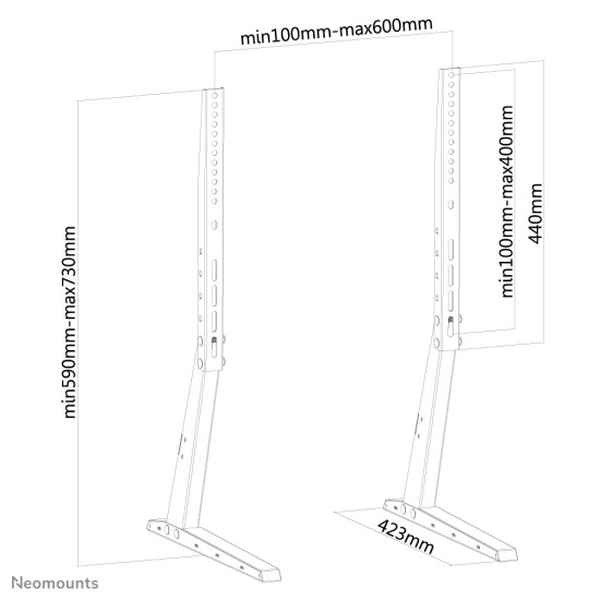Neomounts FPMA-D1240BLACK Monitor stand 37-70" Neomounts FPMA-D1240BLACK Monitor stand 37-70"