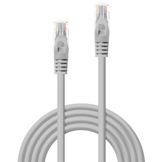 Lindy 1m Cat.5e U/UTP Network Cable, Grey Lindy 1m Cat.5e U/UTP Network Cable, Grey