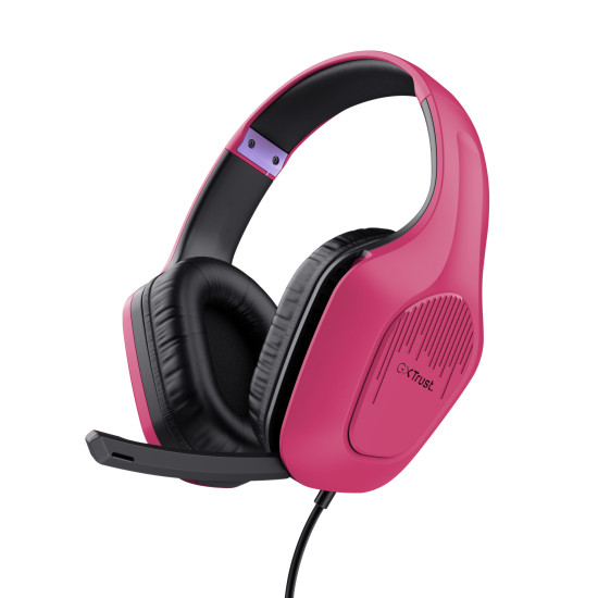 Trust GXT 415P Zirox Headset Wired Head-band Gaming Pink Trust GXT 415P Zirox Headset Wired Head-band Gaming Pink