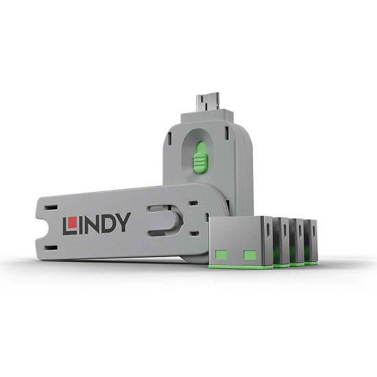 USB Port Blocker - Pack of 4 Colour Code: Green USB Port Blocker - Pack of 4 Colour Code: Green