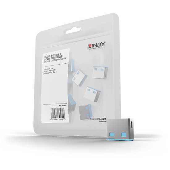 USB Port Blocker (without key) - Pack of 10, Colour Code: Blue USB Port Blocker (without key) - Pack of 10, Colour Code: Blue