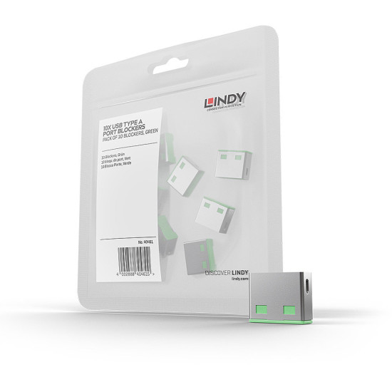 USB Port Blocker (without key) - Pack of 10, Colour Code: Green USB Port Blocker (without key) - Pack of 10, Colour Code: Green