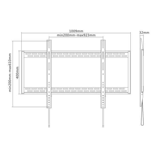 M Universal Wallmount HD 100kg 900x600