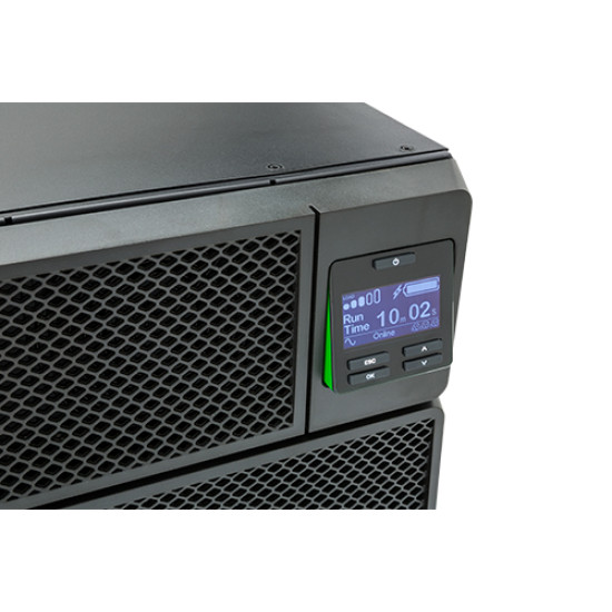 APC Smart-UPS On-Line SRT8KRMXLI - 8kW/VA, 6x C13 + 4x C19 + hardwire 1phase output, rack mountable, Embedded NMC APC Smart-UPS On-Line SRT8KRMXLI - 8kW/VA, 6x C13 + 4x C19 + hardwire 1phase output, rack mountable, Embedded NMC