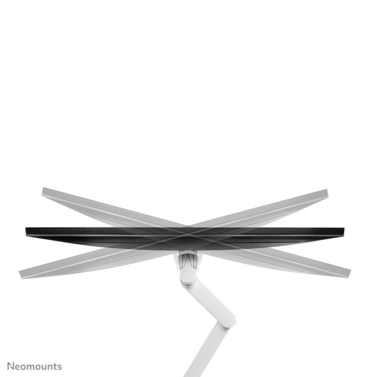 NEOMOUNTS SCREEN DESK MOUNT FOR TWO MONITORS, WHITE (CLAMP+GROMMET)