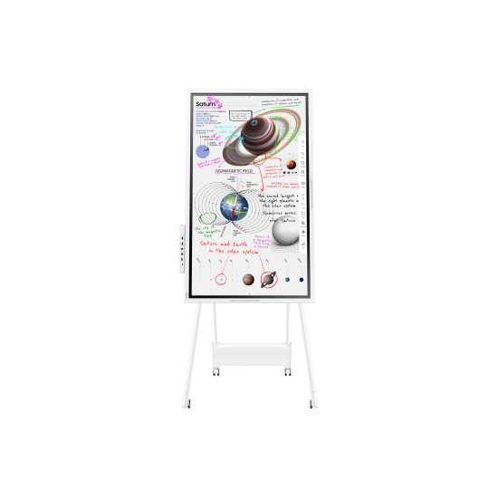 Samsung WM65B interactive whiteboard 165.1 cm (65") 3840 x 2160 pixels Touchscreen Grey, White