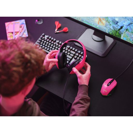 Trust GXT 415P Zirox Headset Wired Head-band Gaming Pink Trust GXT 415P Zirox Headset Wired Head-band Gaming Pink