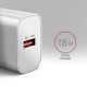 MOBILE CHARGER WALL USB 18W/1PORT WHITE ACU-QC18W AXAGON MOBILE CHARGER WALL USB 18W/1PORT WHITE ACU-QC18W AXAGON