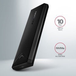 AXAGON EEM2-UB2 USB-C 3.2 Gen 2 - M.2 NVMe SSD 42-80mm box black