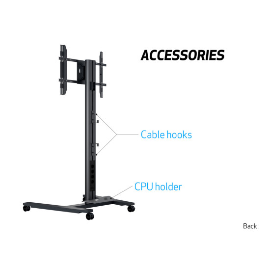 M Public Display Stand 180 HD Single Black M Public Display Stand 180 HD Single Black