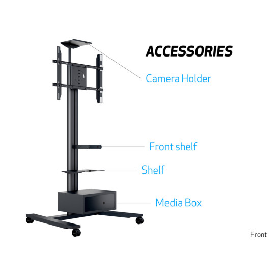 M Public Display Stand 180 HD Single Black M Public Display Stand 180 HD Single Black