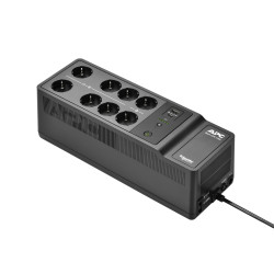 Back-UPS, 1050VA/600W Floor/Wall Mount, 230V, 8x Schuko CEE 7/3 outlets, USB Type A+C Port, User Replaceable Battery