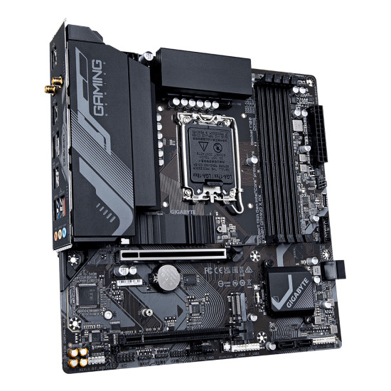 Mainboard|GIGABYTE|Intel B760 Express|LGA1700|Micro-ATX|Memory DDR5|Memory slots 4|1xPCI-Express 4.0 16x|1xM.2|1xHDMI|1xDisplayPort|5xUSB 2.0|3xUSB 3.2|1xRJ45|3xAudio port|B760MGAMINGXAX1.1 Mainboard|GIGABYTE|Intel B760 Express|LGA1700|Micro-ATX|Memory DDR5|Memory slots 4|1xPCI-Express 4.0 16x|1xM.2|1xHDMI|1xDisplayPort|5xUSB 2.0|3xUSB 3.2|1xRJ45|3xAudio port|B760MGAMINGXAX1.1